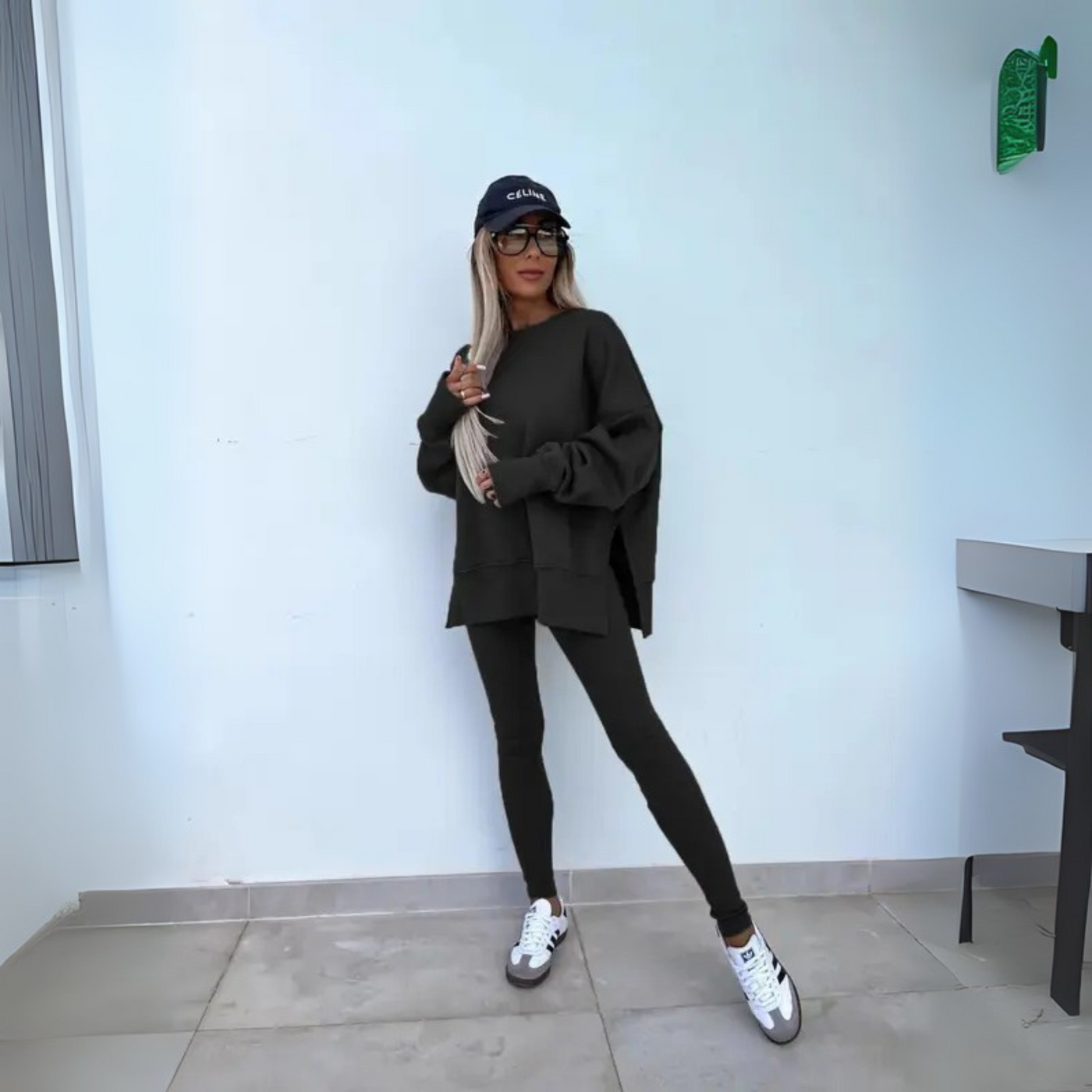 YACHI - Casual Long Sleeve Sweatshirt and Pants Set