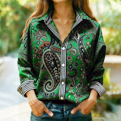Vintage Ethnic Print Shirt