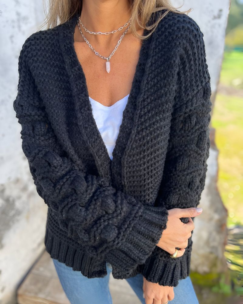 COLLEEN - Classic Knit Cardigan