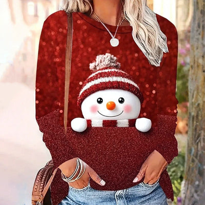 Cartoon Snowman T-Shirt