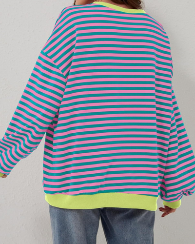 ROXANNE - Striped Oversized Sweatshirt