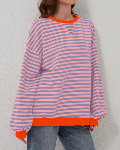 ROXANNE - Striped Oversized Sweatshirt