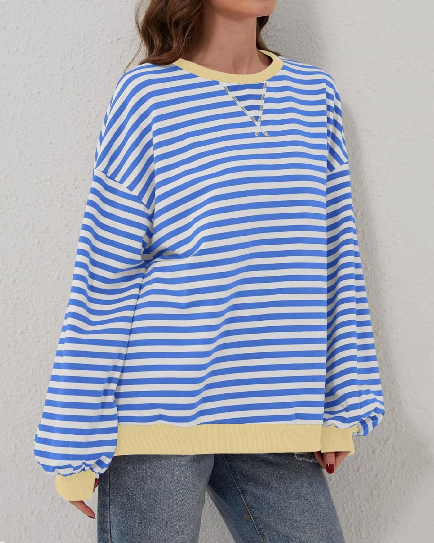 ROXANNE - Striped Oversized Sweatshirt