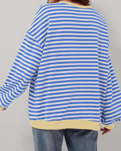 ROXANNE - Striped Oversized Sweatshirt