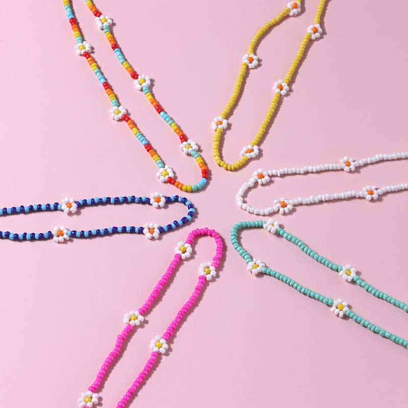 Bohemian Floral Pearl Necklace