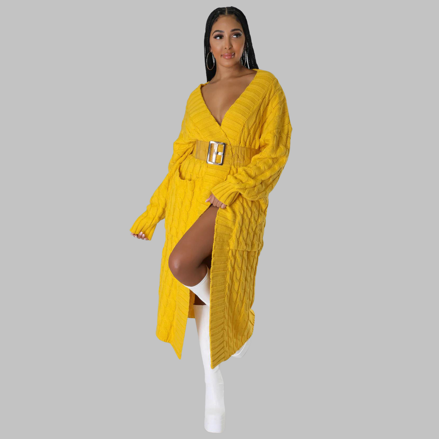 JACKIE - Casual Long-Sleeve Long Cardigan