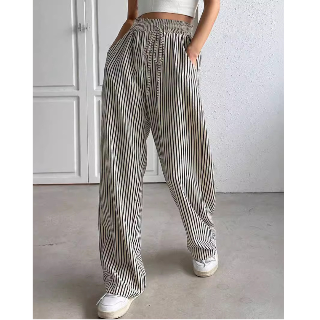 BAYLEEZ – Simple Summer Striped Relaxed Fit Bottoms
