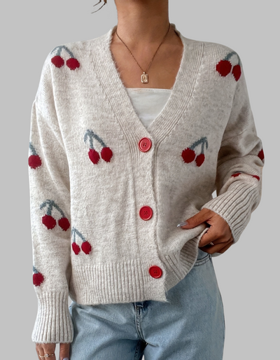 RASHA - Chic Button Front Long Sleeve Cardigan