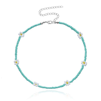 Bohemian Floral Pearl Necklace