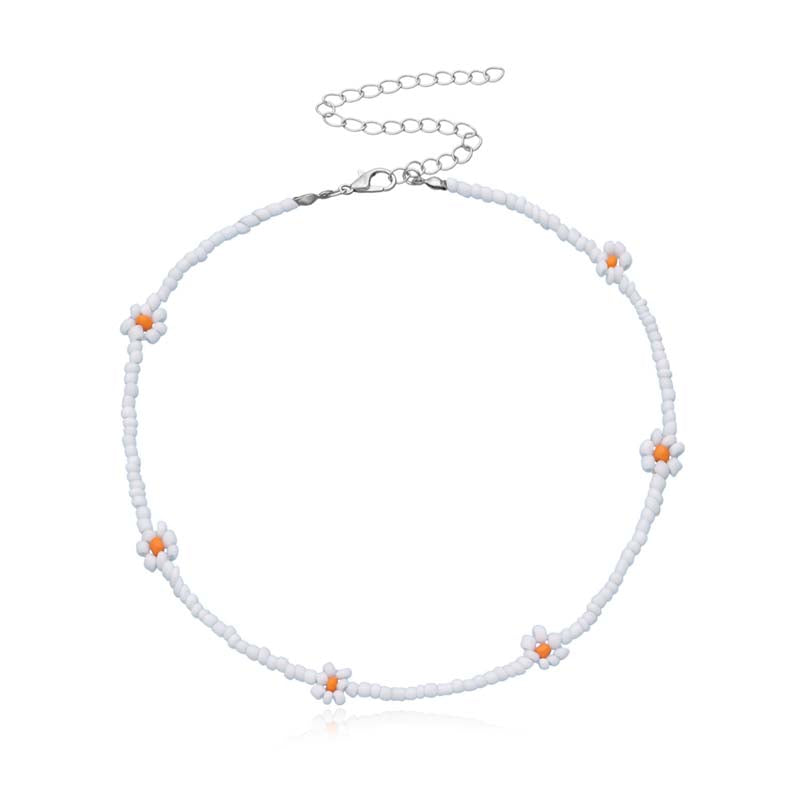 Bohemian Floral Pearl Necklace