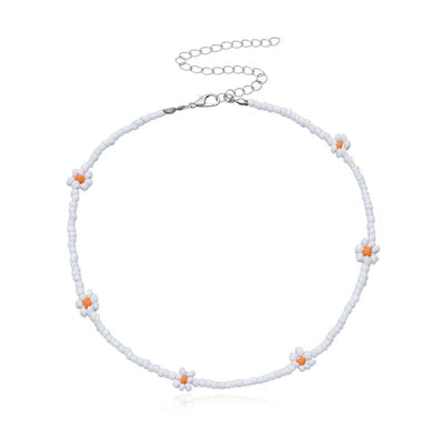 Bohemian Floral Pearl Necklace