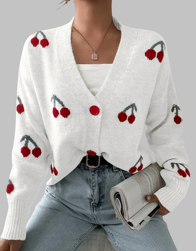 RASHA - Chic Button Front Long Sleeve Cardigan