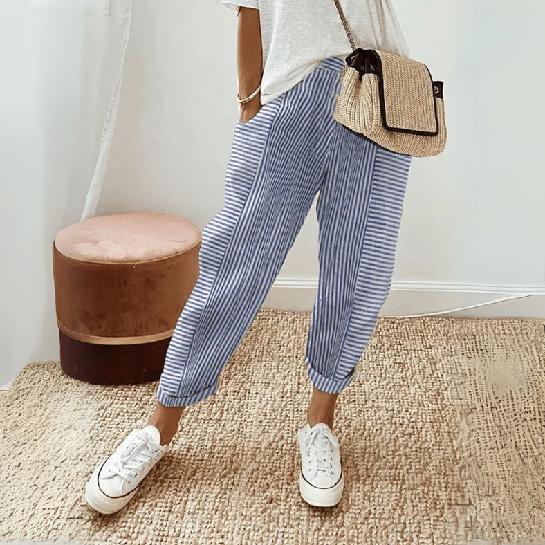 FLORIANE - Relaxed Boho Stripe Pants