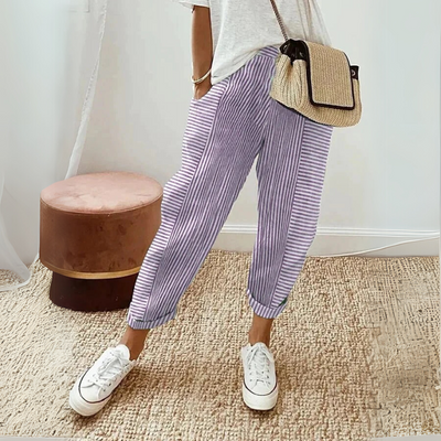 FLORIANE - Relaxed Boho Stripe Pants