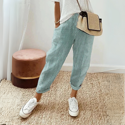 FLORIANE - Relaxed Boho Stripe Pants