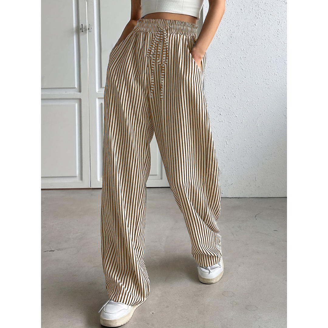 BAYLEEZ – Simple Summer Striped Relaxed Fit Bottoms