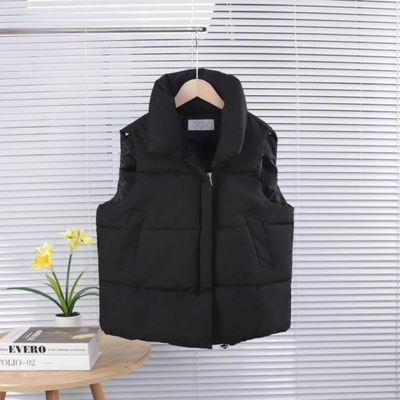 ALULA - Comfy Oversized High Neck Sleeveless Puffer Jacket