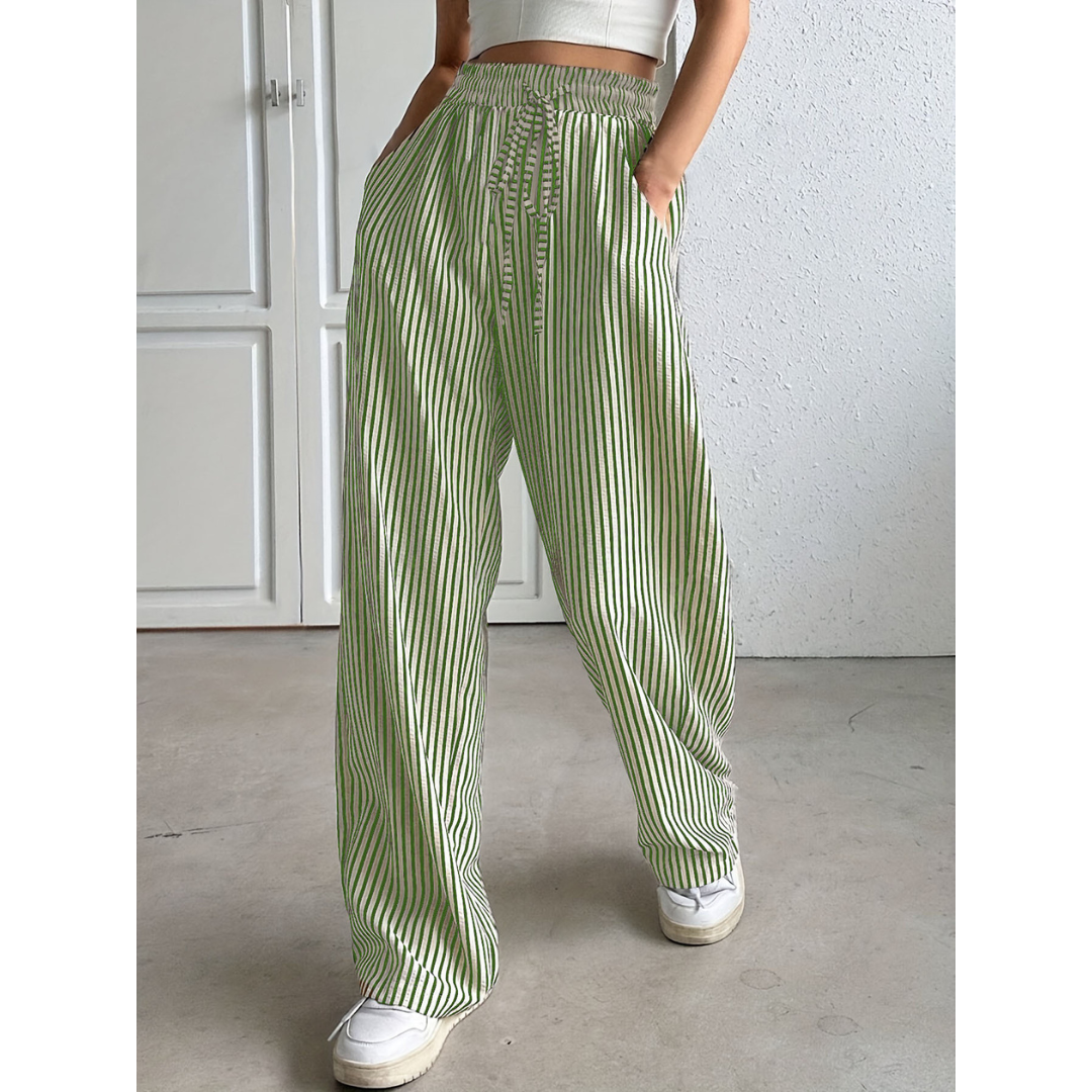BAYLEEZ – Simple Summer Striped Relaxed Fit Bottoms