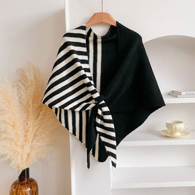Warm Striped Shawl