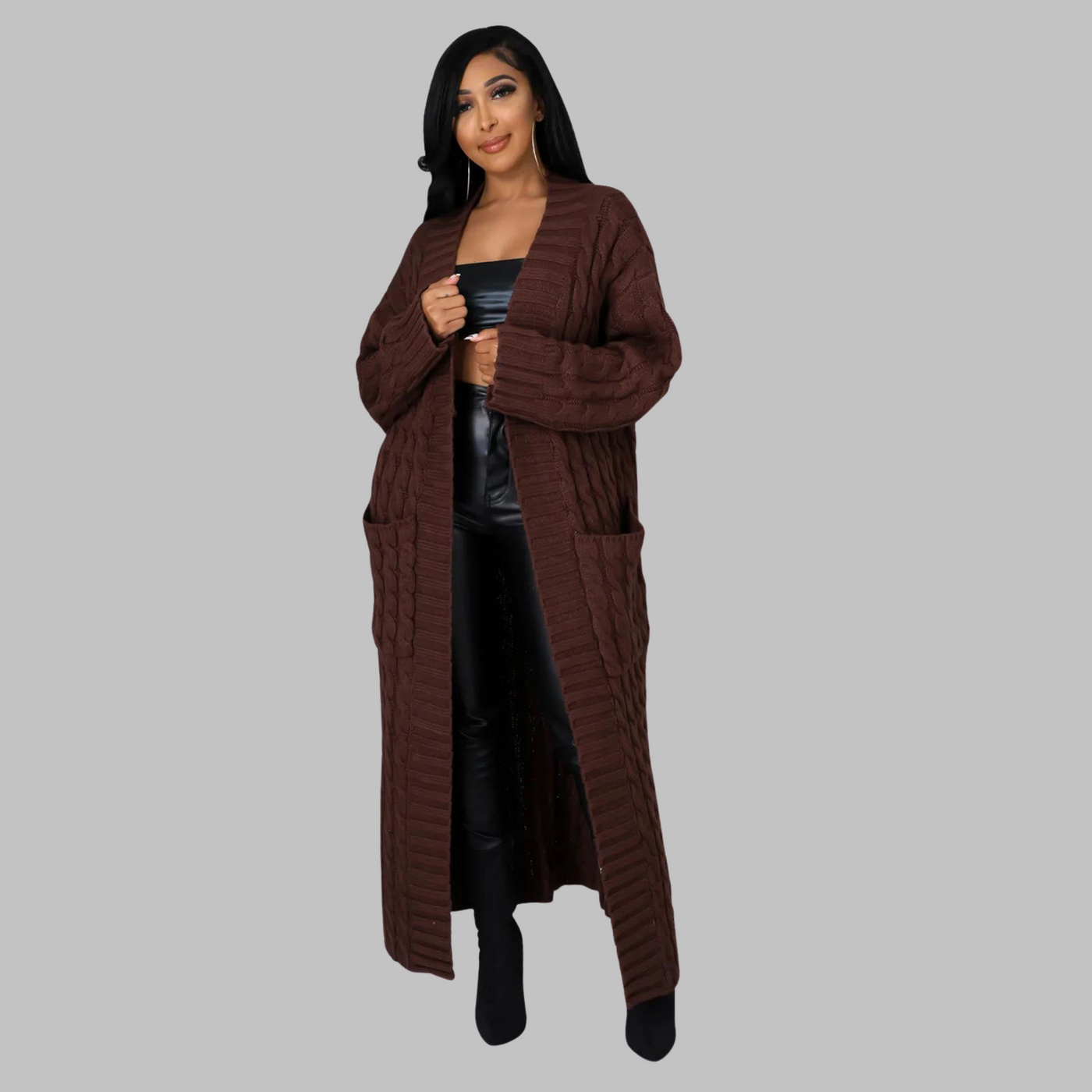 JACKIE - Casual Long-Sleeve Long Cardigan