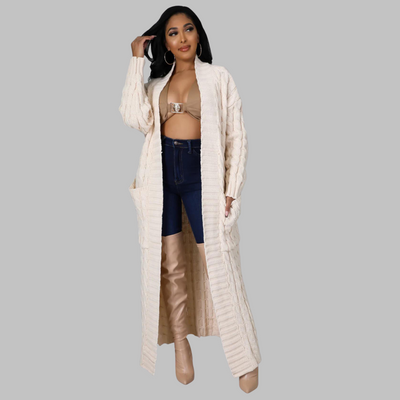 JACKIE - Casual Long-Sleeve Long Cardigan