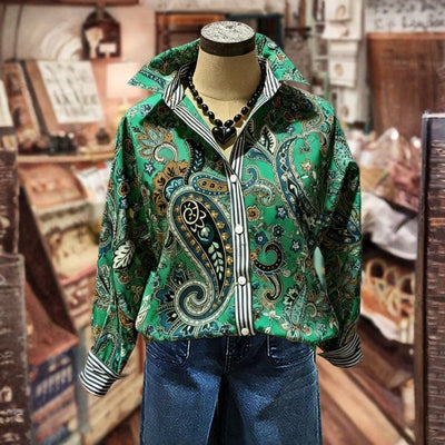 Vintage Ethnic Print Shirt