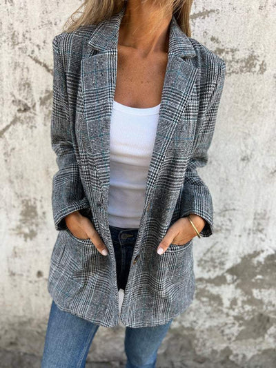 LUCINDA - Classic Plaid Blazer