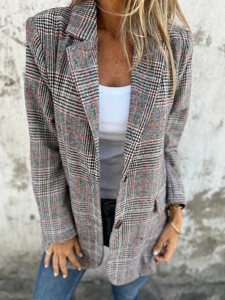 LUCINDA - Classic Plaid Blazer