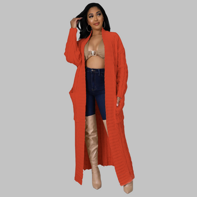 JACKIE - Casual Long-Sleeve Long Cardigan
