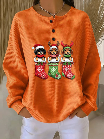 Grethe | Vintage Christmas Sweater with Dog Motif