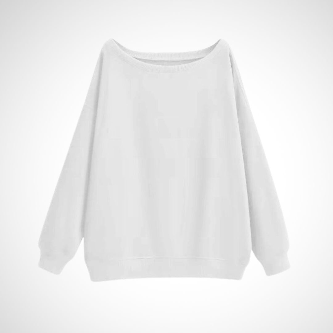 DIVECA - Casual Scoop Neck Long Sleeve Sweater