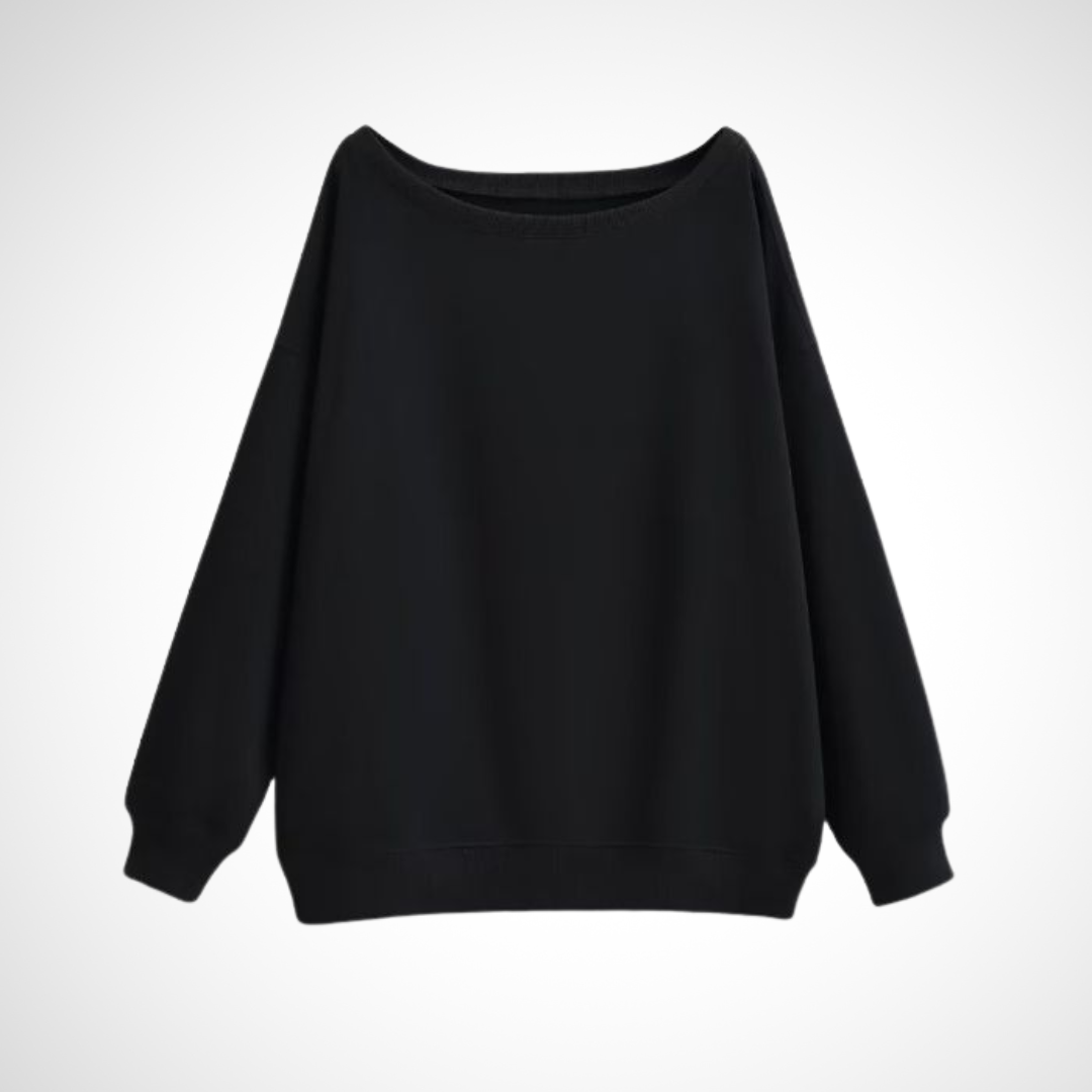 DIVECA - Casual Scoop Neck Long Sleeve Sweater