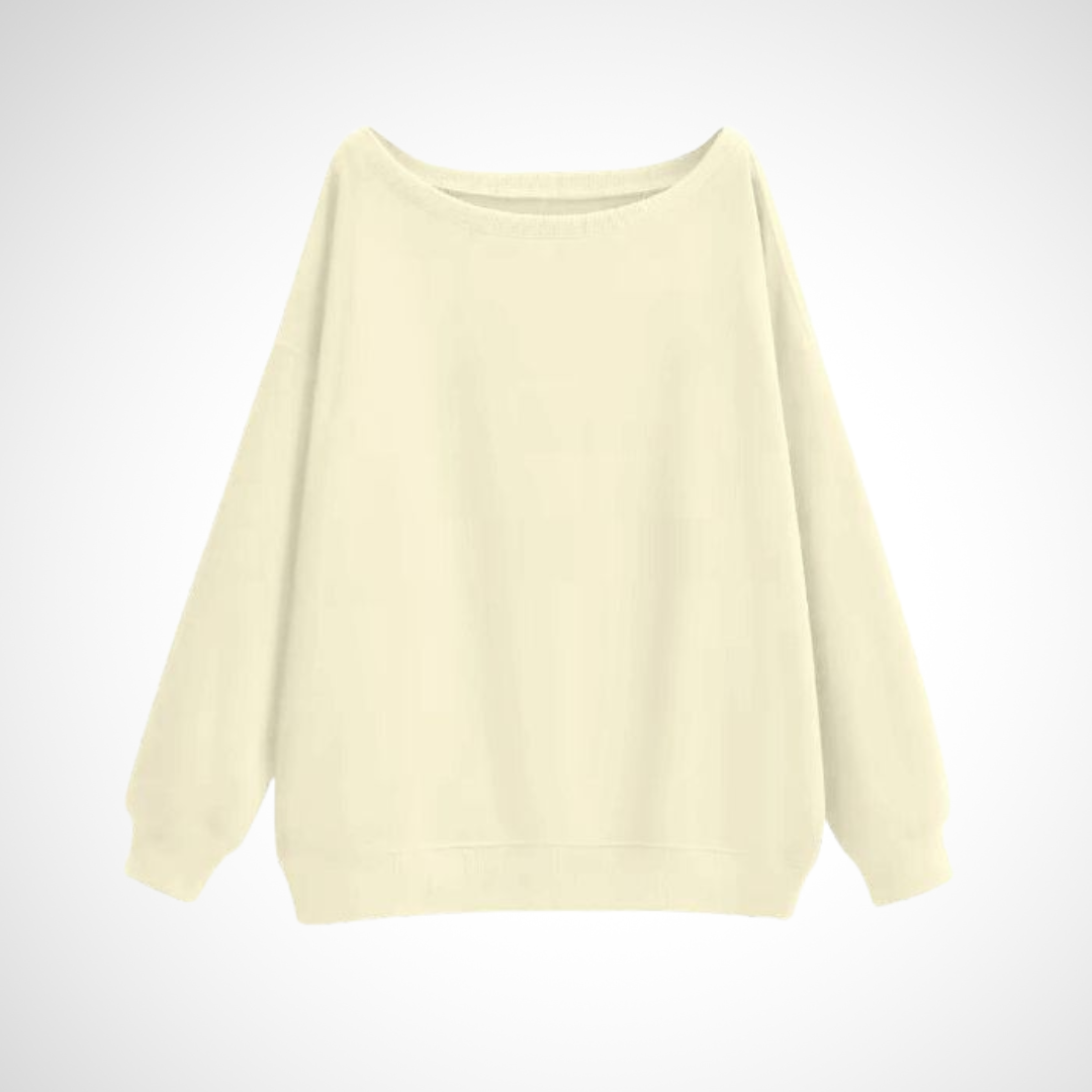 DIVECA - Casual Scoop Neck Long Sleeve Sweater