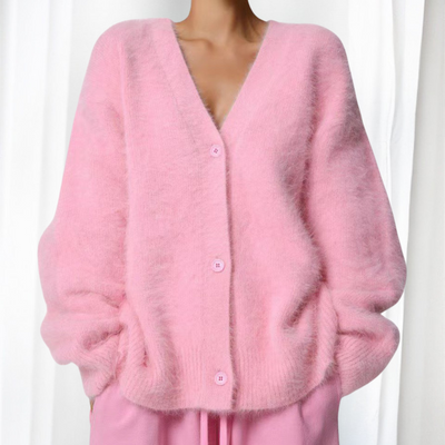 QUINCY - Comfy Button Front Drop Shoulder Cardigan