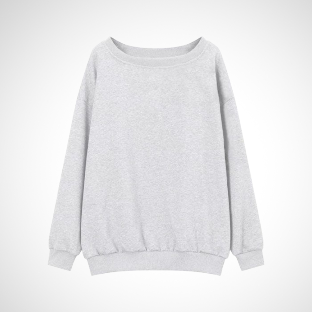 DIVECA - Casual Scoop Neck Long Sleeve Sweater