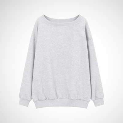 DIVECA - Casual Scoop Neck Long Sleeve Sweater