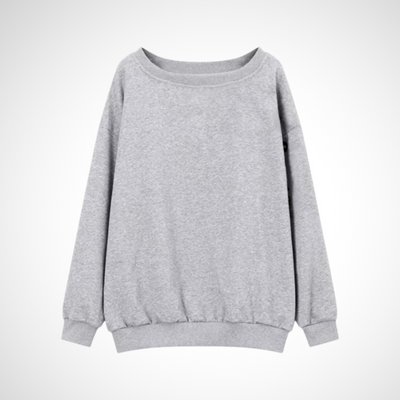 DIVECA - Casual Scoop Neck Long Sleeve Sweater