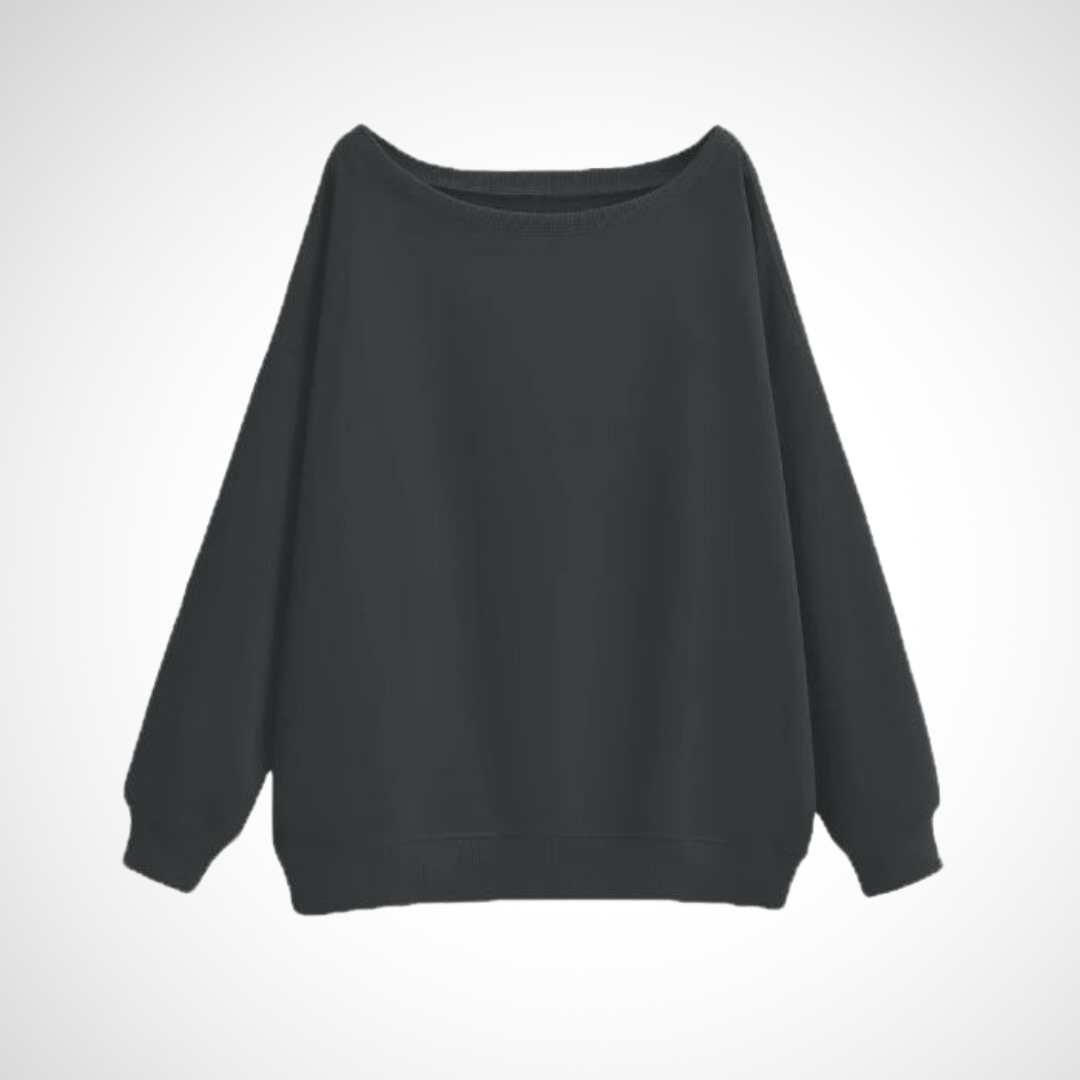 DIVECA - Casual Scoop Neck Long Sleeve Sweater
