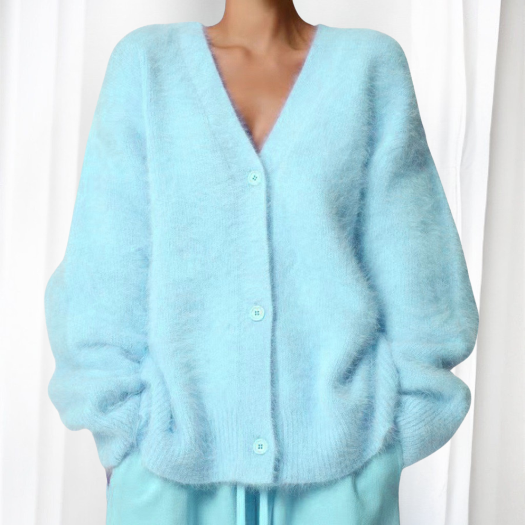 QUINCY - Comfy Button Front Drop Shoulder Cardigan