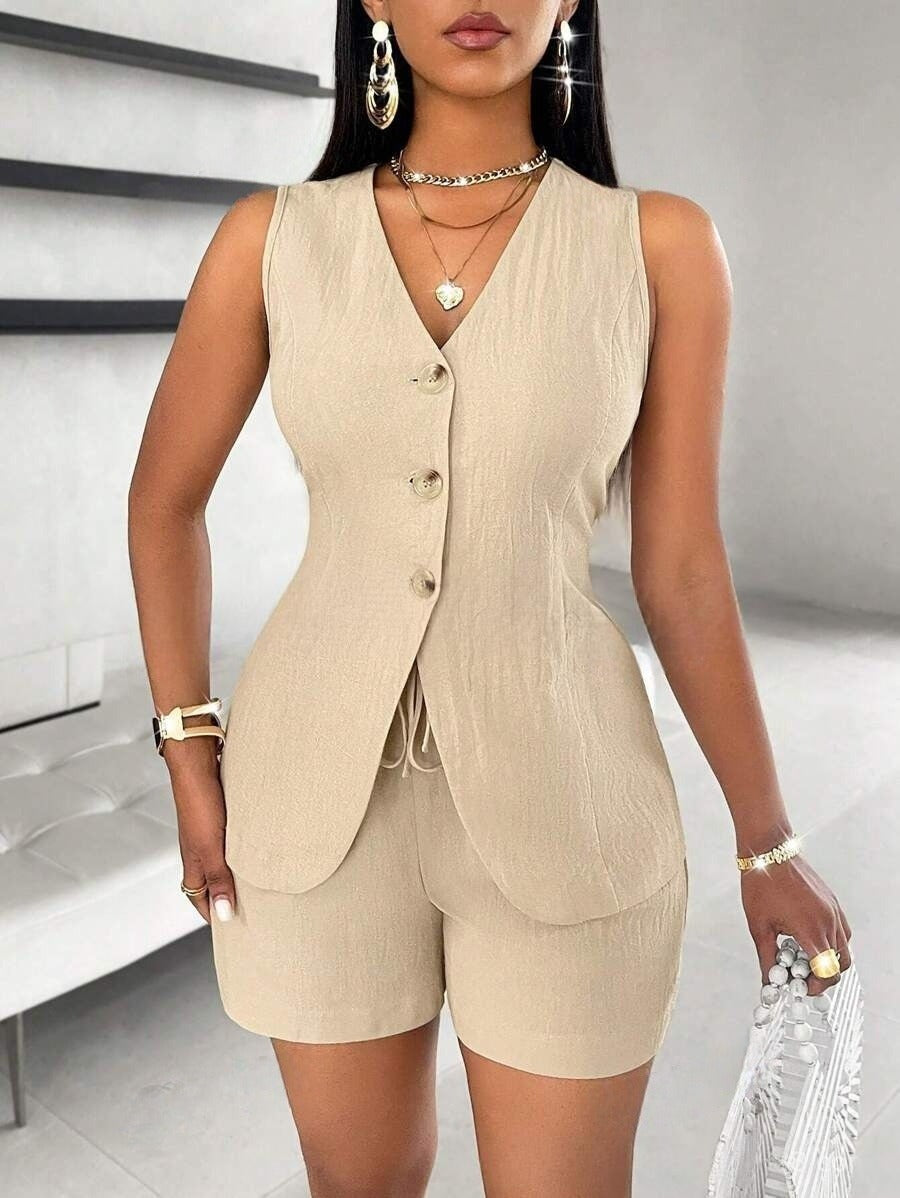 CHELENA – Chic Summer Vest and Shorts Set