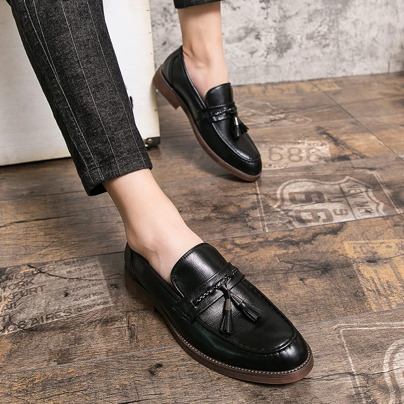 Leather Tassel Loafers