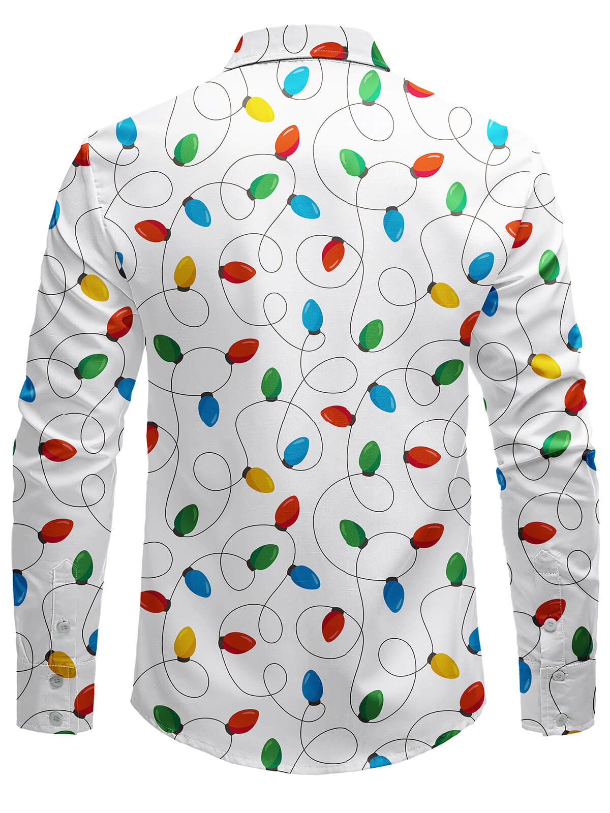 Men's Christmas Long Sleeve Xmas Fairy Lights Shirt