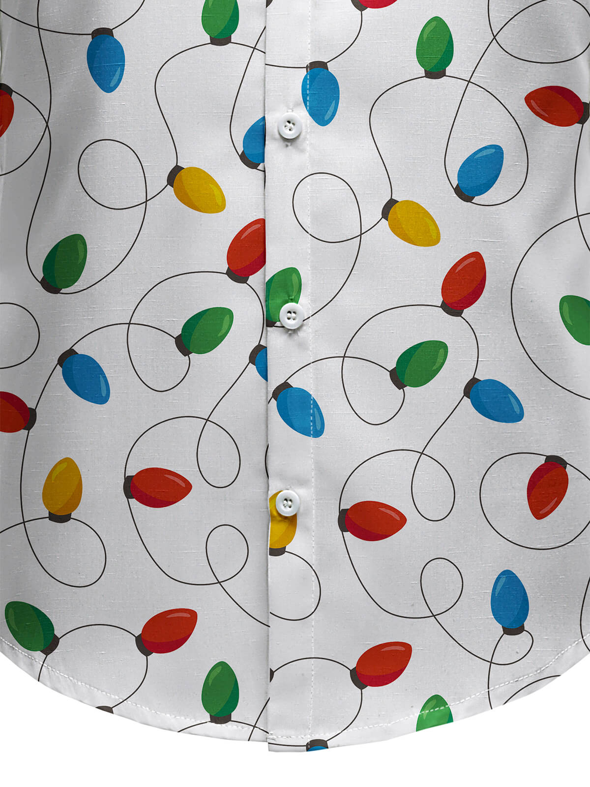 Men's Christmas Long Sleeve Xmas Fairy Lights Shirt