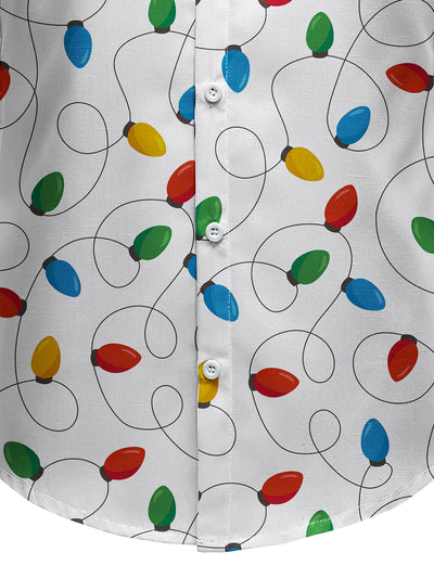 Men's Christmas Long Sleeve Xmas Fairy Lights Shirt