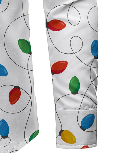 Men's Christmas Long Sleeve Xmas Fairy Lights Shirt