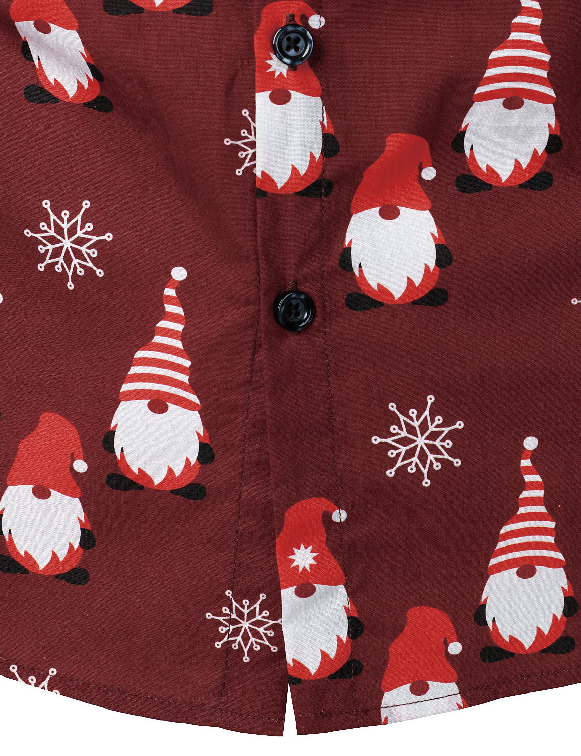 Men's Christmas Red Sweet Elf Cotton Long Sleeve Shirt