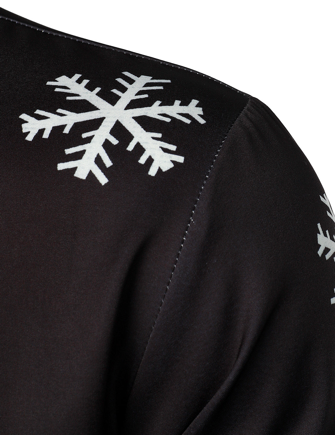 Men's Santa Button-Up Black Fun Long Sleeve Shirt