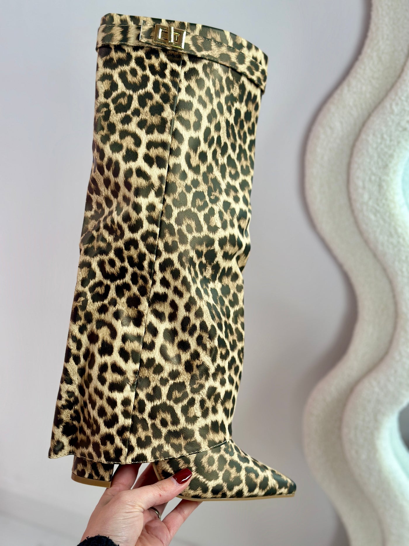 FELINA - Leopard Leather Boots