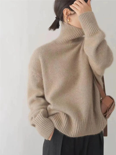 Isabella - Elegant High Neck Cashmere Jumper
