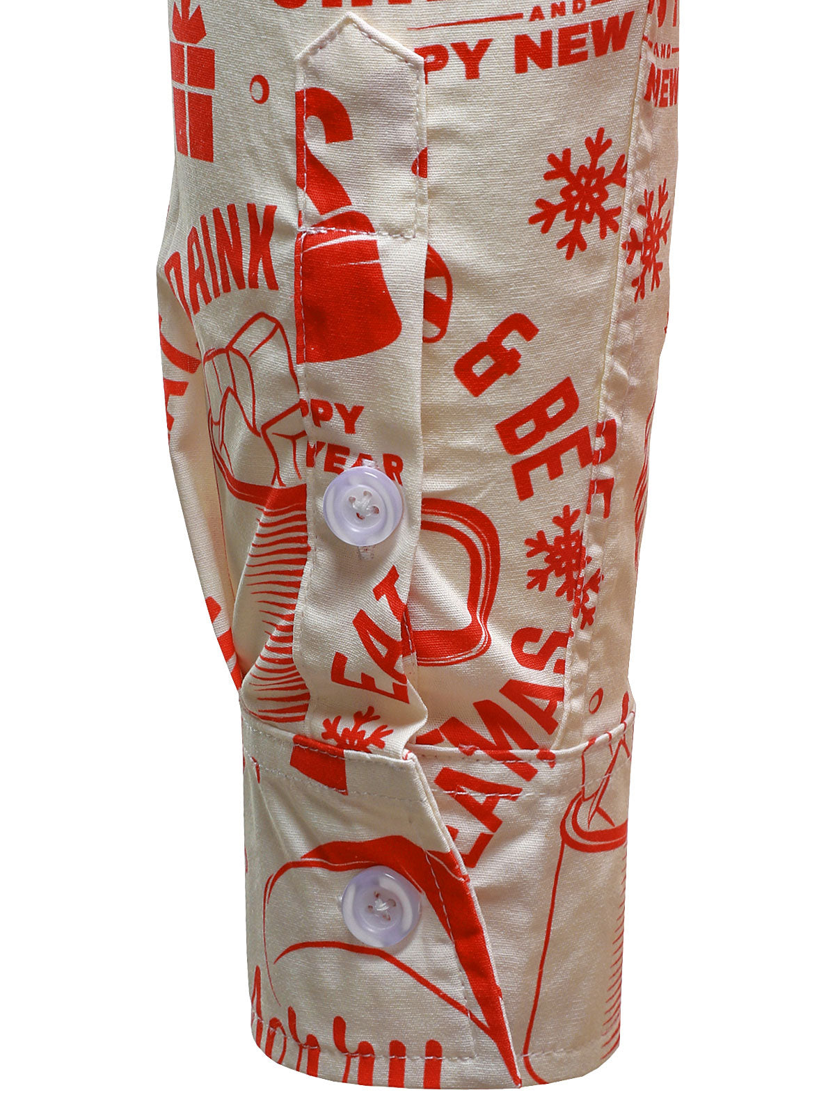 Men's Christmas Sweater in Beige with Fun Vintage Design and Long Sleeves